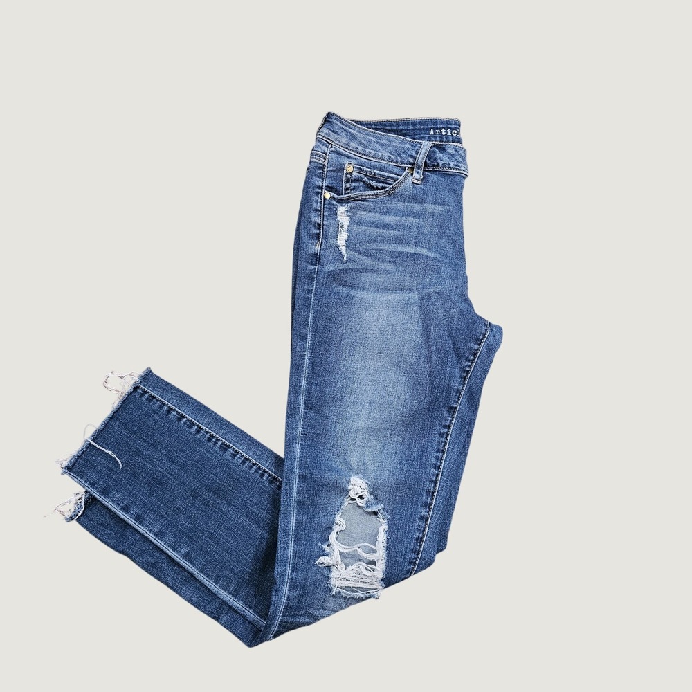 Articles Of Society Distressed Stretch Jean 27 Stretch Ankle Skinny Crop